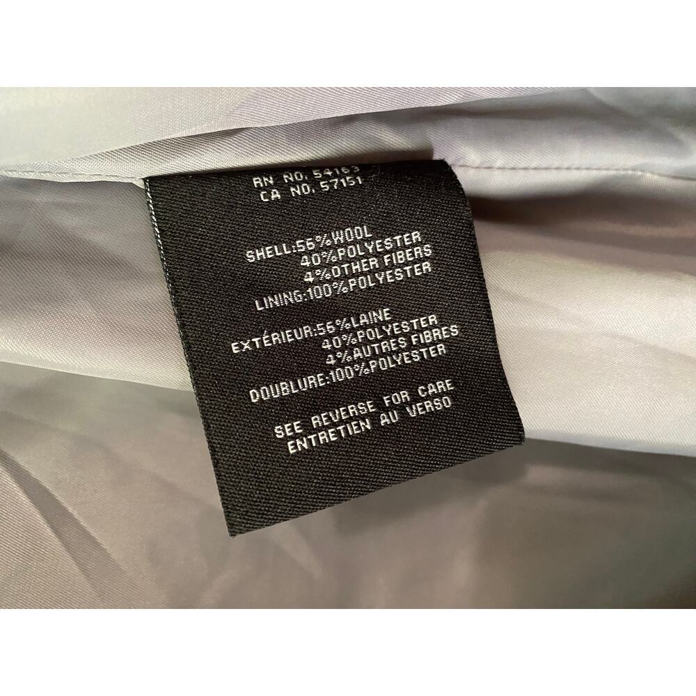 NWOT Cole Haan Women's Minimal Wool Blend Car Coat US 2 Light Gray Long Winter - Picture 9 of 13